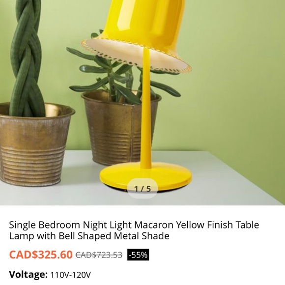 Cheery Yellow Bell Lamp! - Picture 5 of 6